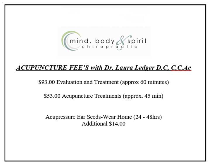 Acupuncture Fees